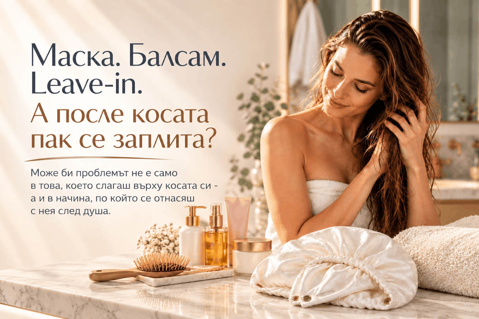 Копринена бонета за заплитаща се коса